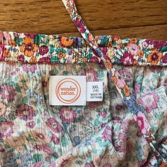 Wonder Nation Girl's Crop Top Plus XXL 16 Floral Adjustable Straps NWT - Picture 3 of 3